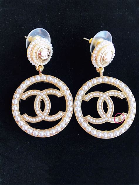 chanel earrings cc price|chanel cc earrings real.